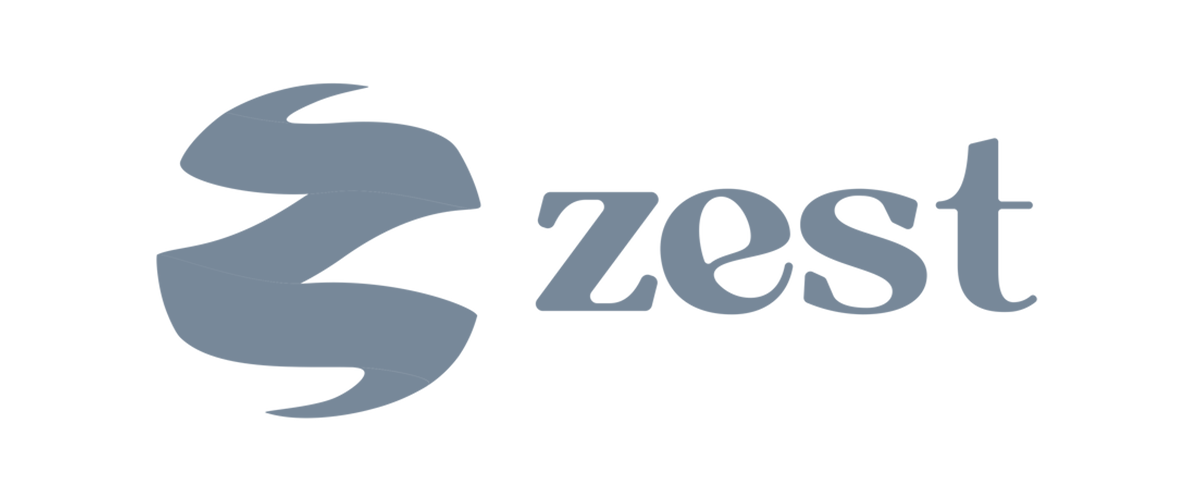 Zest Outdoor Living logo in grey